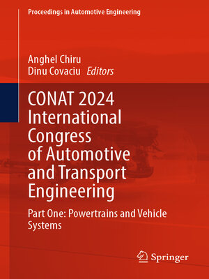 cover image of CONAT 2024 International Congress of Automotive and Transport Engineering, Part 1